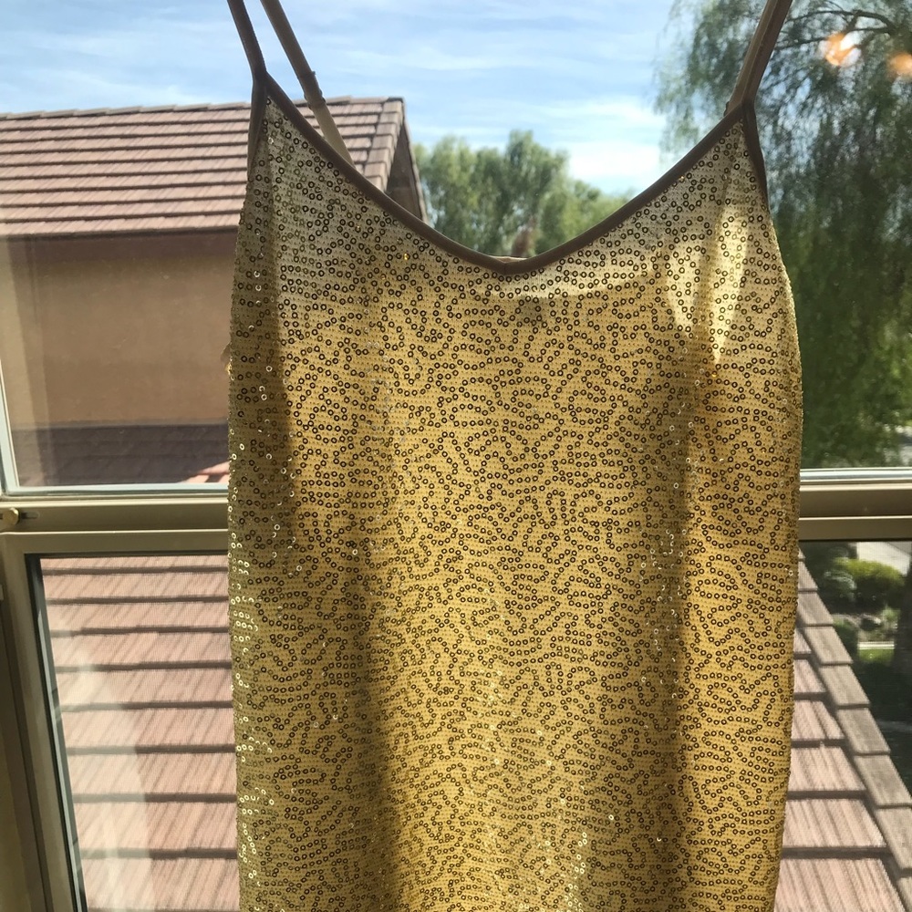 Gold Sparkly tank top